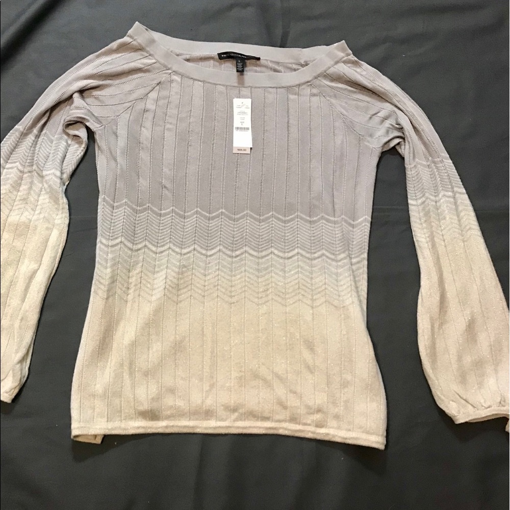 NWT WHBM Ombre Chevron Sweater sz Large